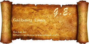Galbavy Emma névjegykártya