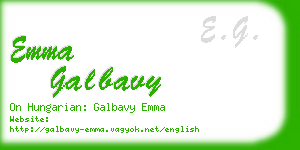 emma galbavy business card